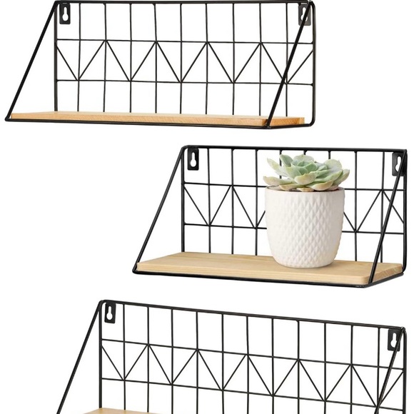 Mkono Set of 3 Wall Floating Shelves
